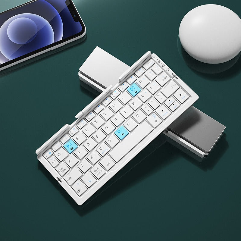 Tastatura pliabilă Bluetooth poate fi conectată la tablete, laptopuri, birouri, telefoane portabile, tastaturi wireless