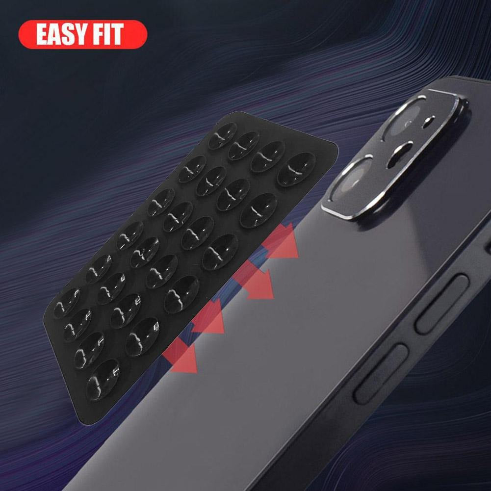 Ventuză din silicon îngroșată pentru telefon mobil, 24 de ventuze pătrate, husă din piele pentru telefon mobil, ventuză din silicon