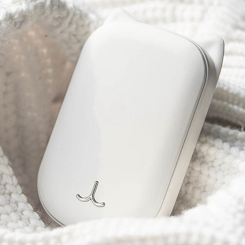 Încălzitor de mâini reîncărcabil USB drăguț și baterie externă de 3600Ma, mini încălzitor de mâini portabil de călătorie, practic, de buzunar, cu durată lungă de viață