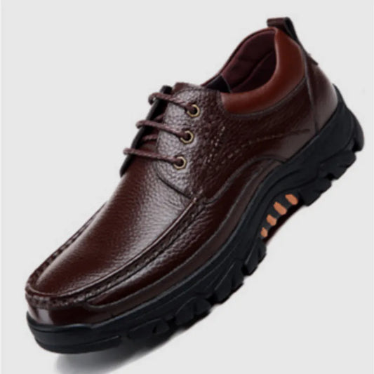OEM New Hot Sale Man Leather Casual Shoes English Wind Thick Sole Adult High Quality Casual Adult Lightweight Shoes