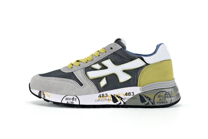 2025 Pantofi bărbătești autentici PREMIATA CHAMPON, nișă, pantofi retro noi pentru cupluri, 483, pantofi cu talpă joasă și plată, pentru studenți