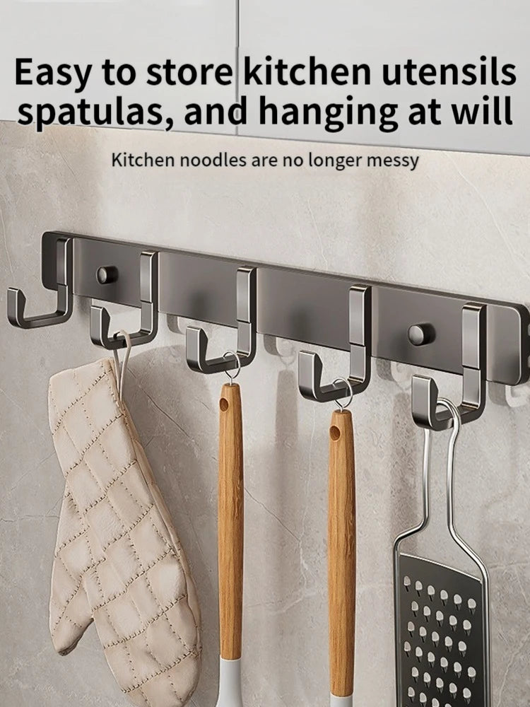 Hooks for hanging clothes at the entrance door, hanging hangers on the wall, and strong hooks for the wardrobe in th