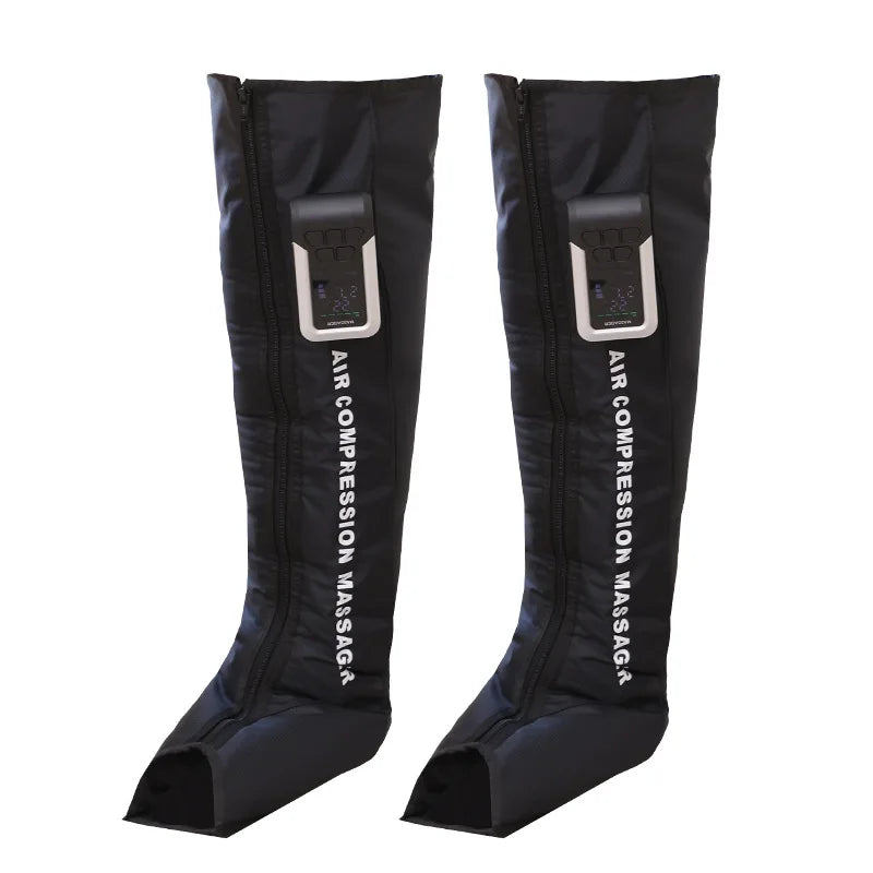 Professional pneumatic leg massagers promote leg relaxation and massage the thighs, calves.