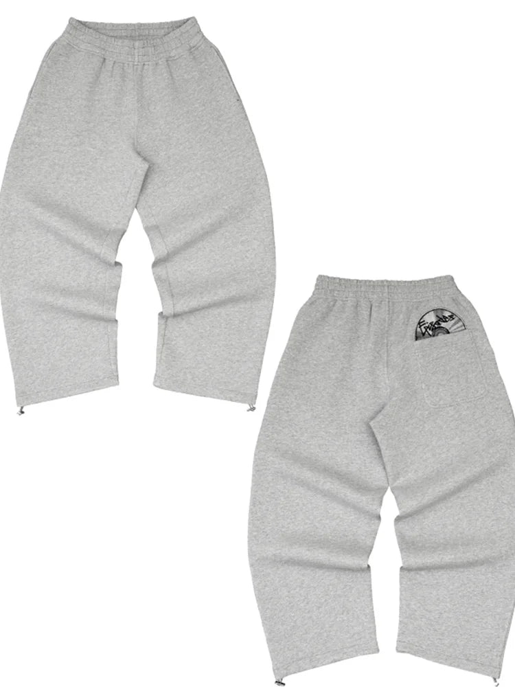 2025 Trendy High Street Retro Casual Streetwear Bărbați Sport Costum Y2K Harajuku Brodat Hanorac bărbați Hip-hop Pantaloni de trening lejeri