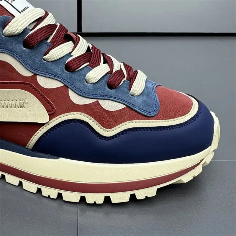 Pantofi sport noi 2025 pentru bărbați, pantofi sport din piele întoarsă artificială, de vară, pentru bărbați, pantofi de alergare la modă, adidași pentru bărbați