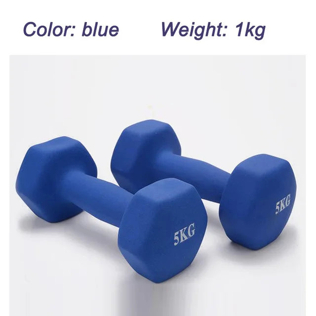 1kg women's dumbbell professional bones home fitness sports equipment weight loss multicolour plastic dip