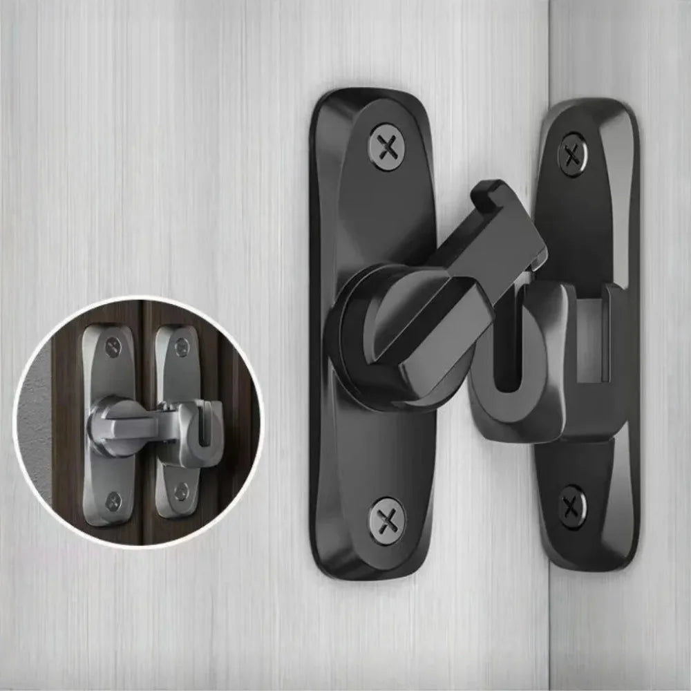 90/180 Degree Flip Door Lock Home Security Sliding Door Latch Small Gate Latches Hardware Anti-theft Lock Zinc Alloy Door Bolts