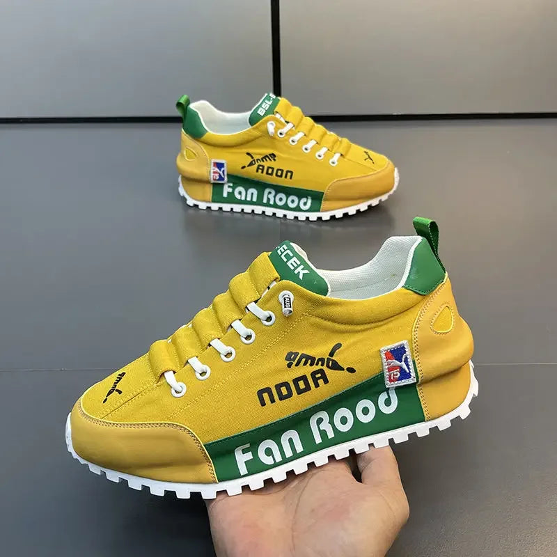 Explosions Pantofi pentru bărbați 2025 Suprafață din material respirabil Talpă groasă Pantofi de damă măriți Pantofi casual pentru bărbați, potrivire all-match Forrest Gump