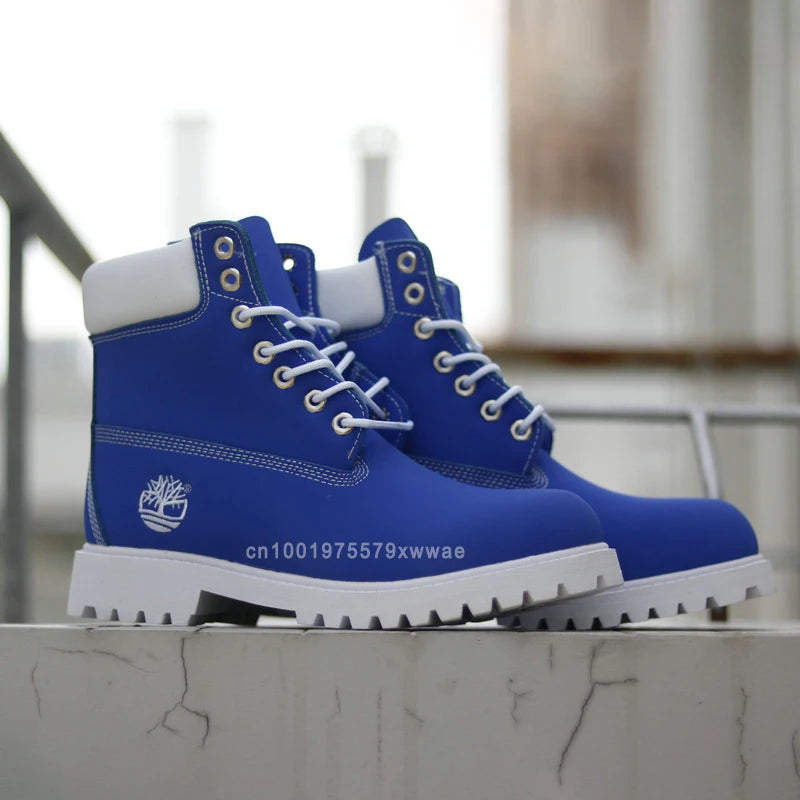 Top Nubuk Boots Men Fashion Outdoor Shoes Genuine Leather Boots 2025 Male and Women Casual Waterproof Boots 6 Inch Boots