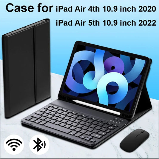 For iPad Air 4th 10.9" 2020 A2072 A2316 A2324 A2325 Keyboard Case for iPad Air 5th 10.9" 2022 A2588 A2589 A2591 Case
