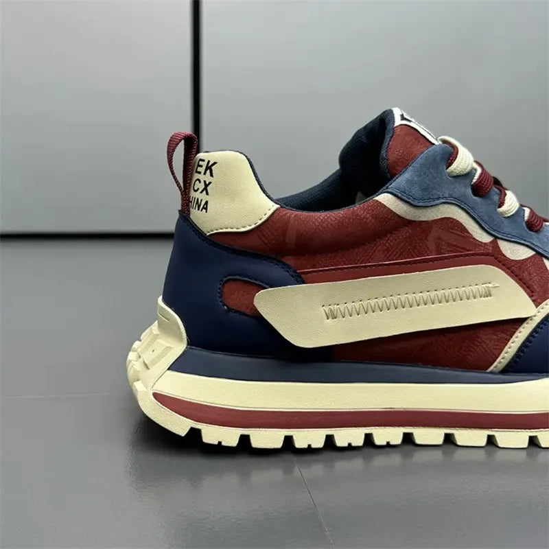 Pantofi sport noi 2025 pentru bărbați, pantofi sport din piele întoarsă artificială, de vară, pentru bărbați, pantofi de alergare la modă, adidași pentru bărbați