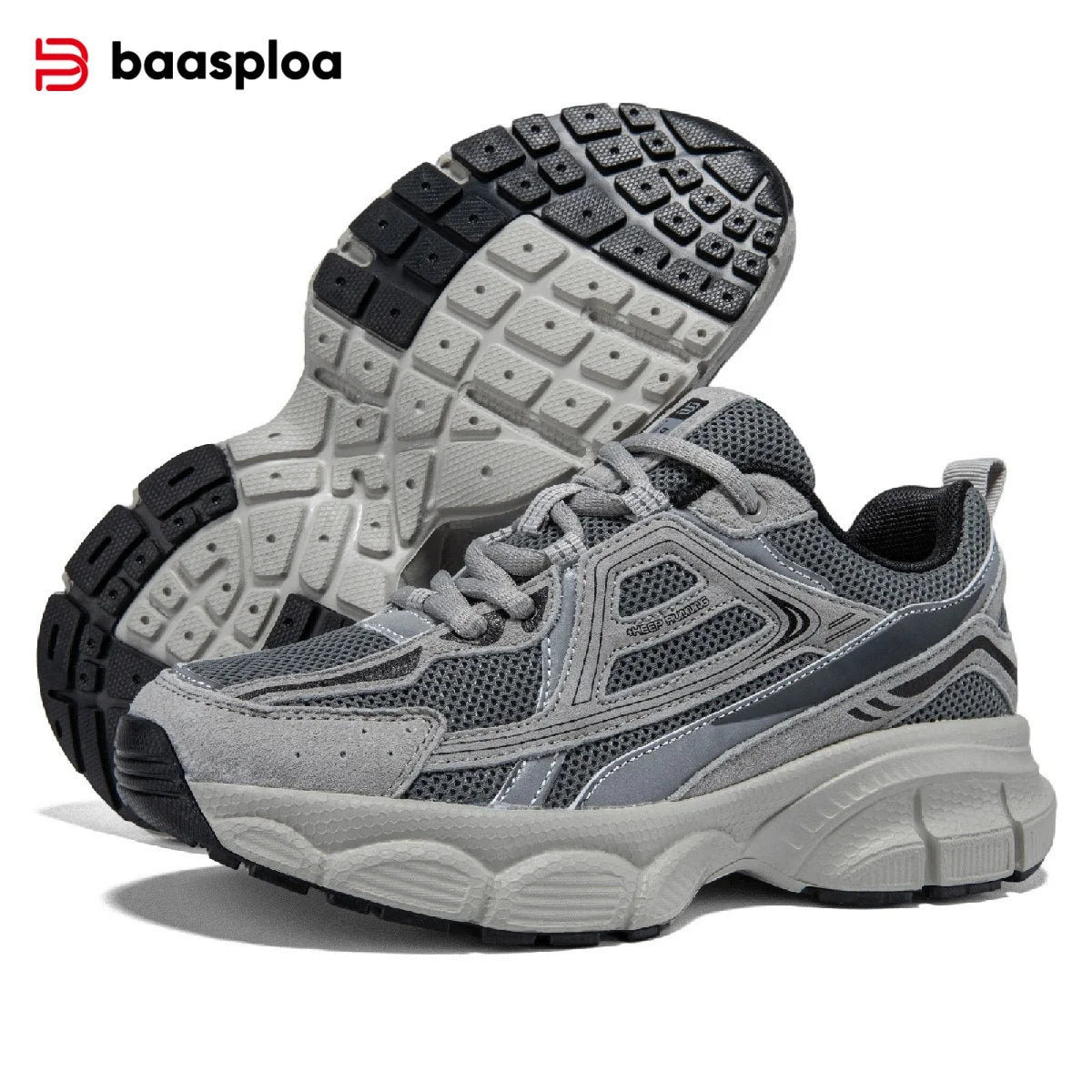 Baasploa Women Causal Sneakers Lightweight Mesh Breathable Sport Shoes Comfort Soft Walking Shoes for Women Non-Slip Outdoor