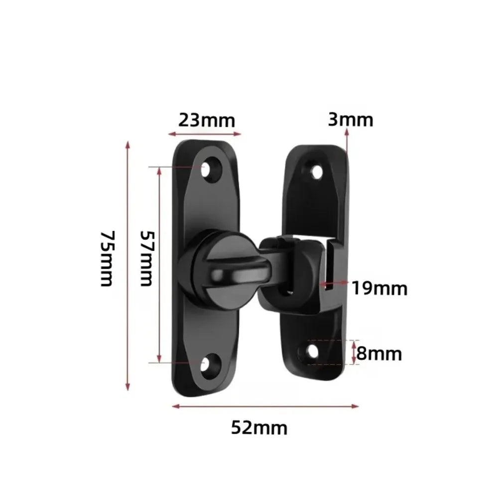 90/180 Degree Flip Door Lock Home Security Sliding Door Latch Small Gate Latches Hardware Anti-theft Lock Zinc Alloy Door Bolts