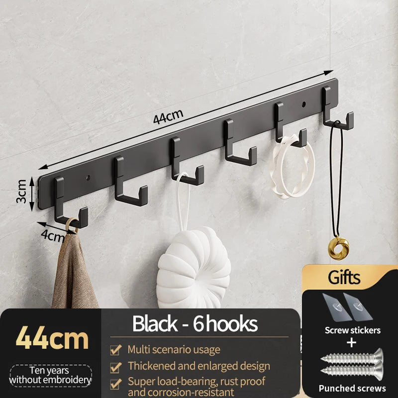 Hooks for hanging clothes at the entrance door, hanging hangers on the wall, and strong hooks for the wardrobe in th