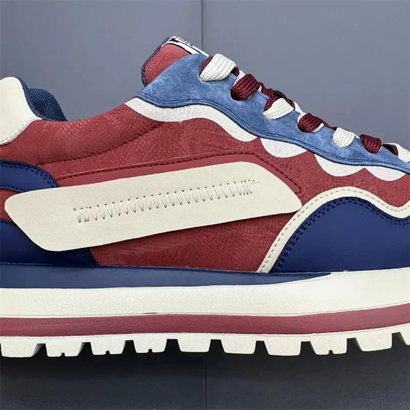 Pantofi sport noi 2025 pentru bărbați, pantofi sport din piele întoarsă artificială, de vară, pentru bărbați, pantofi de alergare la modă, adidași pentru bărbați