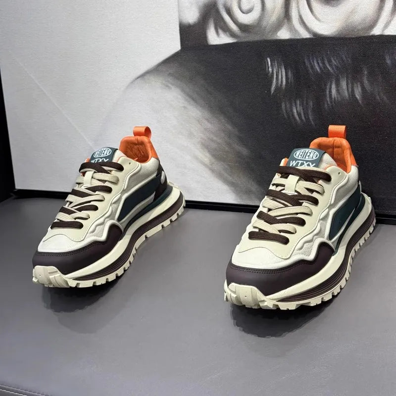 Pantofi sport noi 2025 pentru bărbați, pantofi sport din piele întoarsă artificială, de vară, pentru bărbați, pantofi de alergare la modă, adidași pentru bărbați