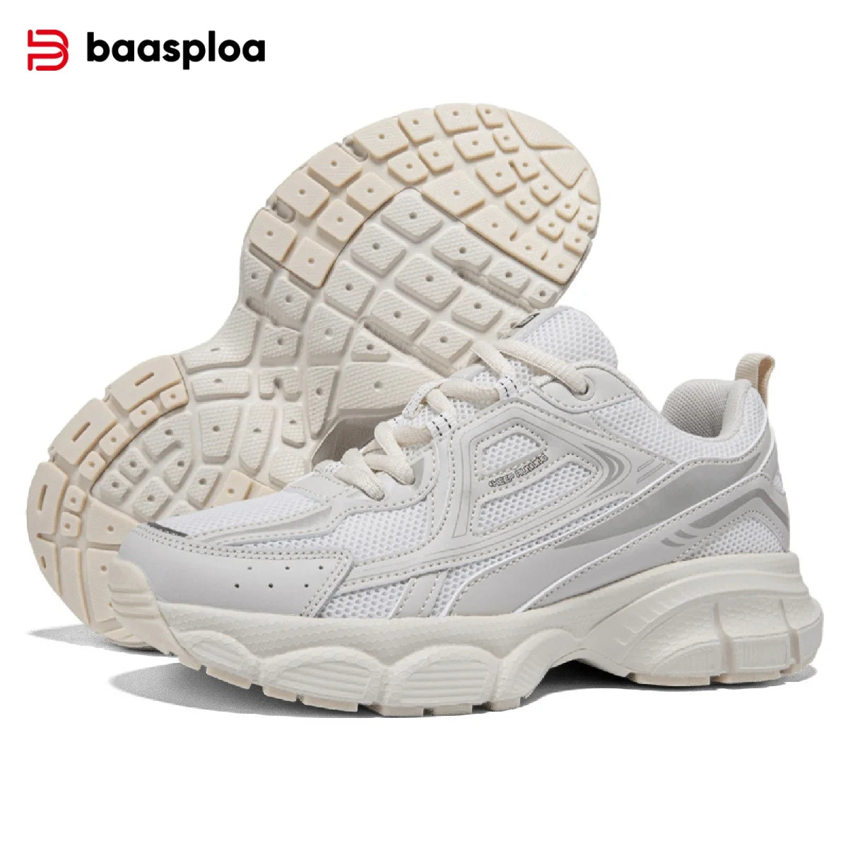 Baasploa Women Causal Sneakers Lightweight Mesh Breathable Sport Shoes Comfort Soft Walking Shoes for Women Non-Slip Outdoor