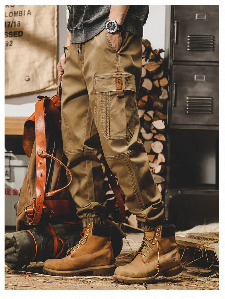 ARENS Techwear Cargo Pants Men Black Cargo Trousers Male Vintage Japanese Streetwear Hip Hop Pockets Casual Safari Style Loose