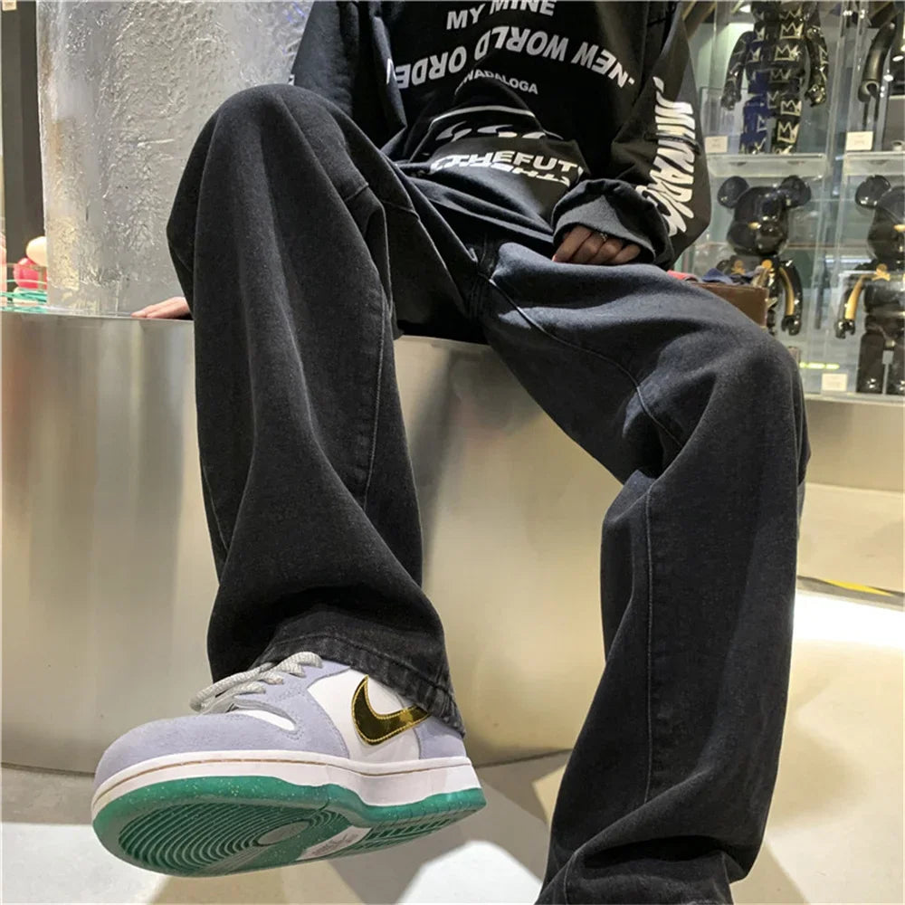 Blugi femei groși din fleece, talie încrucișată, pantaloni largi cu picior, mama femeii, drepți, vintage, blugi largi, denim 2025, pantaloni de iarnă