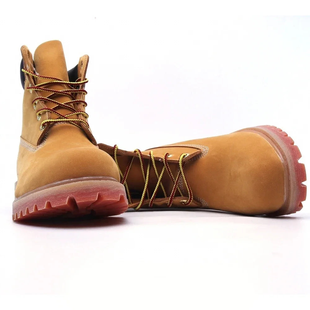 Top Nubuk Boots Men Fashion Outdoor Shoes Genuine Leather Boots 2025 Male and Women Casual Waterproof Boots 6 Inch Boots