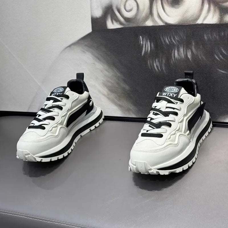 Pantofi sport noi 2025 pentru bărbați, pantofi sport din piele întoarsă artificială, de vară, pentru bărbați, pantofi de alergare la modă, adidași pentru bărbați