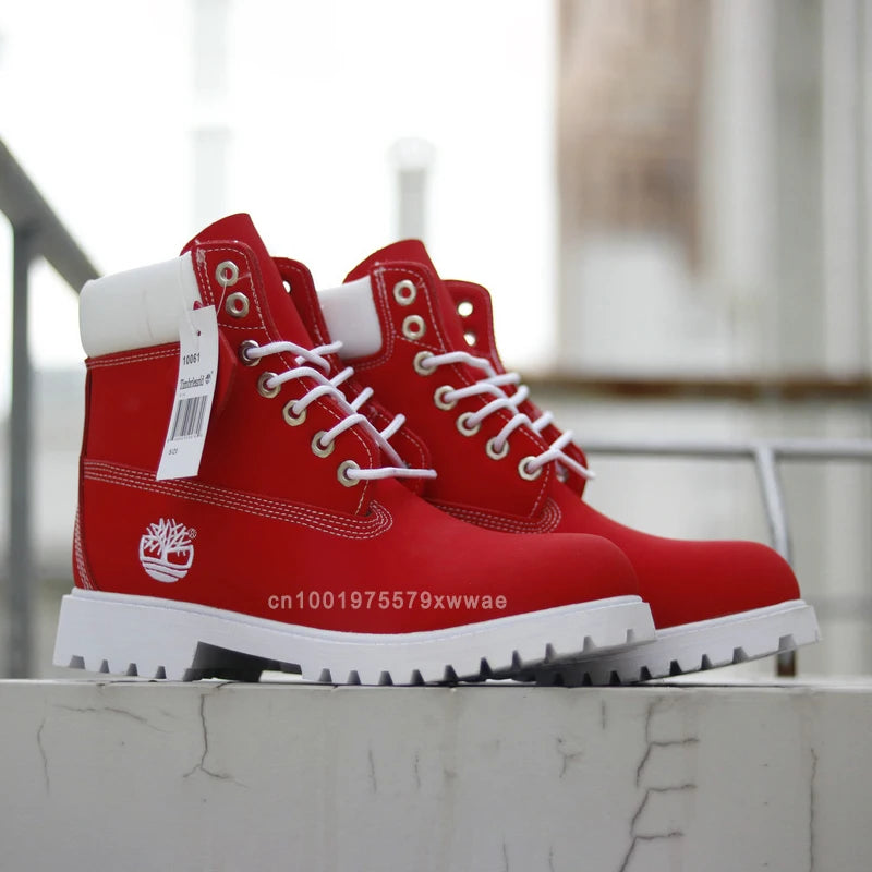 Top Nubuk Boots Men Fashion Outdoor Shoes Genuine Leather Boots 2025 Male and Women Casual Waterproof Boots 6 Inch Boots