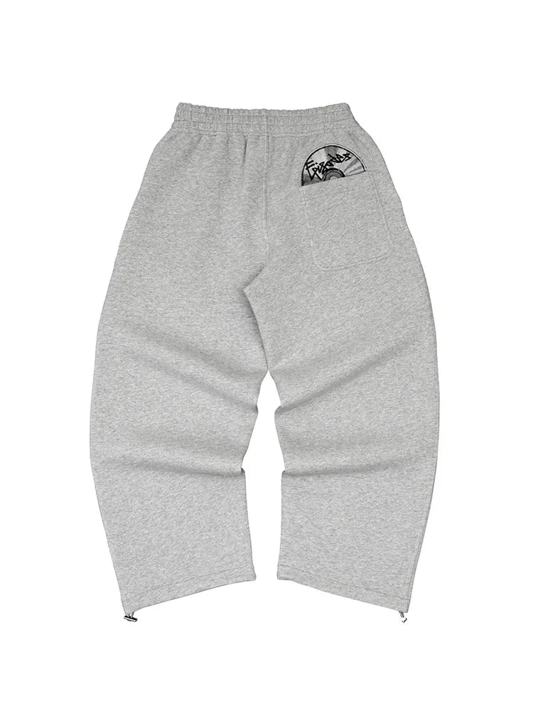 2025 Trendy High Street Retro Casual Streetwear Bărbați Sport Costum Y2K Harajuku Brodat Hanorac bărbați Hip-hop Pantaloni de trening lejeri