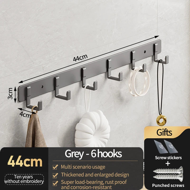 Hooks for hanging clothes at the entrance door, hanging hangers on the wall, and strong hooks for the wardrobe in th