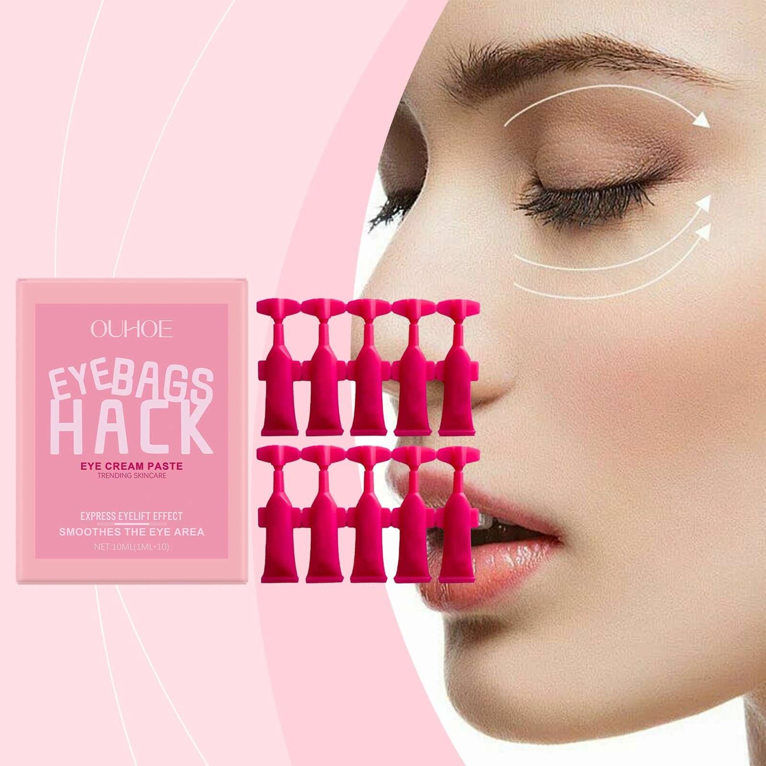 Crème hydratante pour les yeux et le cou, texture légère, contenant des ingrédients nourrissants pour la peau sensible.