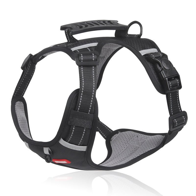 Adjustable No - Pull Pet Harness for Dogs and Cats - Soft Padded Harness with Easy Control Handle for Large Breeds - Prevents Choking and Pulling - Comfortable and Secure Fit - 𝐝𝐮𝐯𝐥𝐚𝐬𝐡𝐨𝐩.𝐜𝐨𝐦