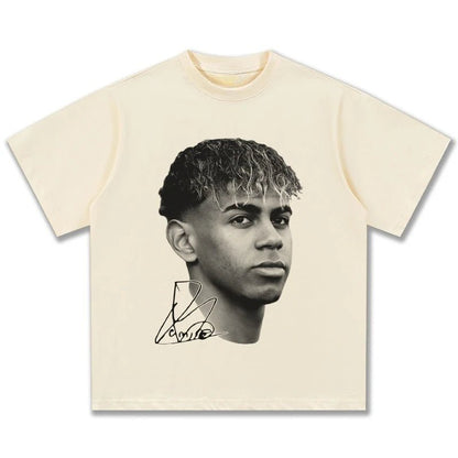 American Hip Hop 2025 New Yamal American Retro Cotton Crew Neck T-Shirt Men's and Women's Retro Fashion Short Sleeve Top - 𝐃𝐔𝐕𝐋𝐀𝐒𝐇𝐎𝐏