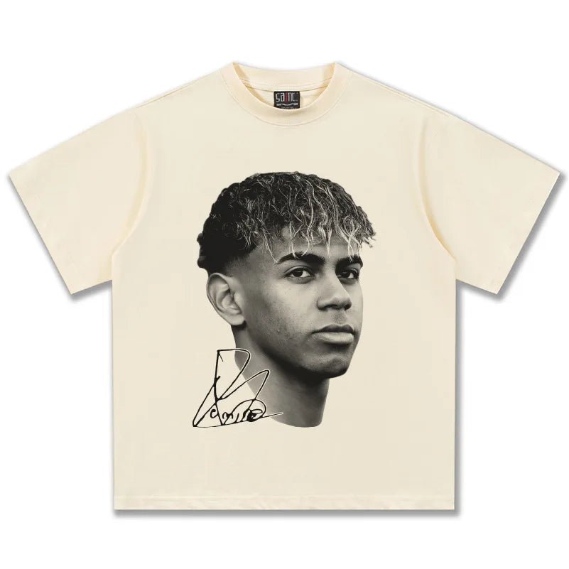 American Hip Hop 2025 New Yamal American Retro Cotton Crew Neck T-Shirt Men's and Women's Retro Fashion Short Sleeve Top - 𝐃𝐔𝐕𝐋𝐀𝐒𝐇𝐎𝐏