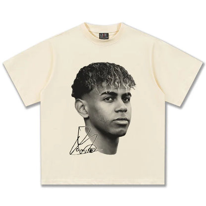 American Hip Hop 2025 New Yamal American Retro Cotton Crew Neck T-Shirt Men's and Women's Retro Fashion Short Sleeve Top - 𝐃𝐔𝐕𝐋𝐀𝐒𝐇𝐎𝐏