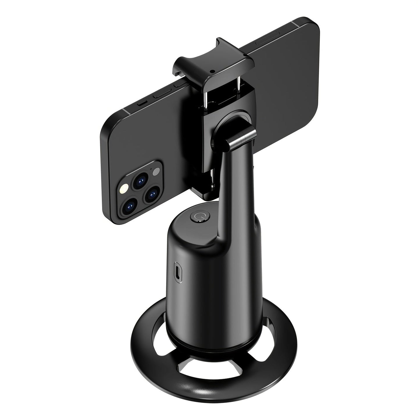 Auto Face Tracking Tripod, No App Required, 360° Rotation Face Body Phone Mount Smart Shooting Phone Tracking Holder for Vlog Live Streaming Video, Rechargeable Battery, Black - 𝐝𝐮𝐯𝐥𝐚𝐬𝐡𝐨𝐩.𝐜𝐨𝐦