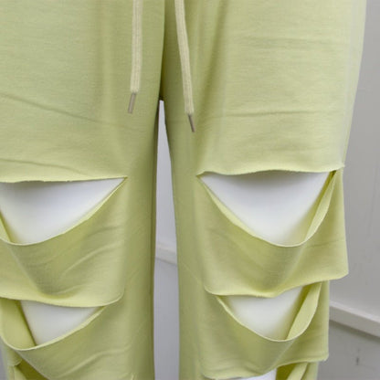 Autumn New High Waist Pants with Broken Holes Casual Loose Tight Waist Wide Leg Pants - 𝐝𝐮𝐯𝐥𝐚𝐬𝐡𝐨𝐩.𝐜𝐨𝐦