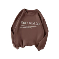 Back collar and fleece hoodie round neck HAVEAGOODDDAY - 𝐝𝐮𝐯𝐥𝐚𝐬𝐡𝐨𝐩.𝐜𝐨𝐦