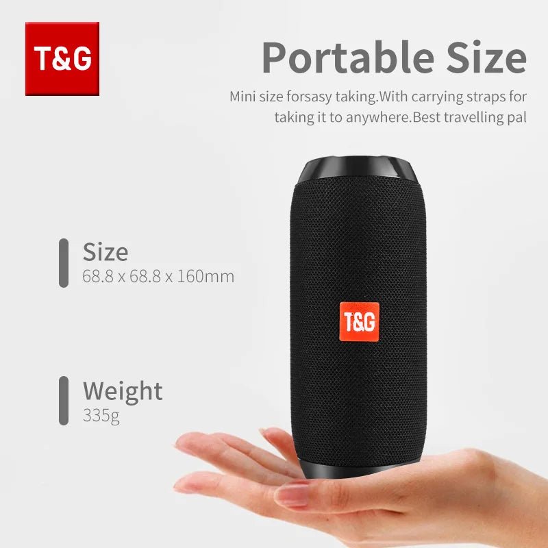 Bluetooth Speaker T&G TG117 Portable TWS Sound Box Waterproof Loudspeaker Outdoor Stereo Surround Speakers Support TF FM Radio - 𝐝𝐮𝐯𝐥𝐚𝐬𝐡𝐨𝐩.𝐜𝐨𝐦