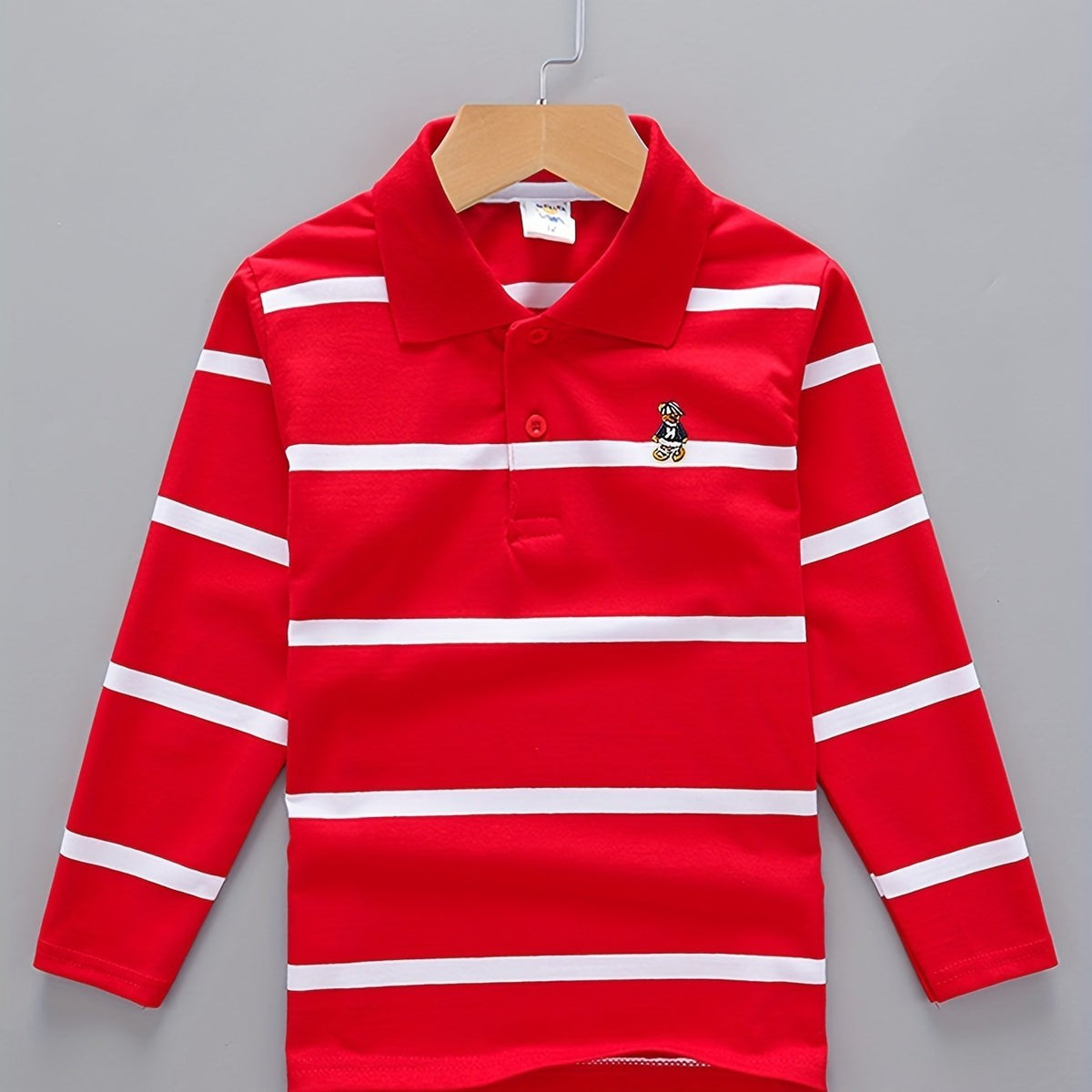 Boys' Casual Lapel Shirt Children's Top Long Sleeve T-Shirt Children's Clothing Comfortable Breathable - 𝐃𝐔𝐕𝐋𝐀𝐒𝐇𝐎𝐏