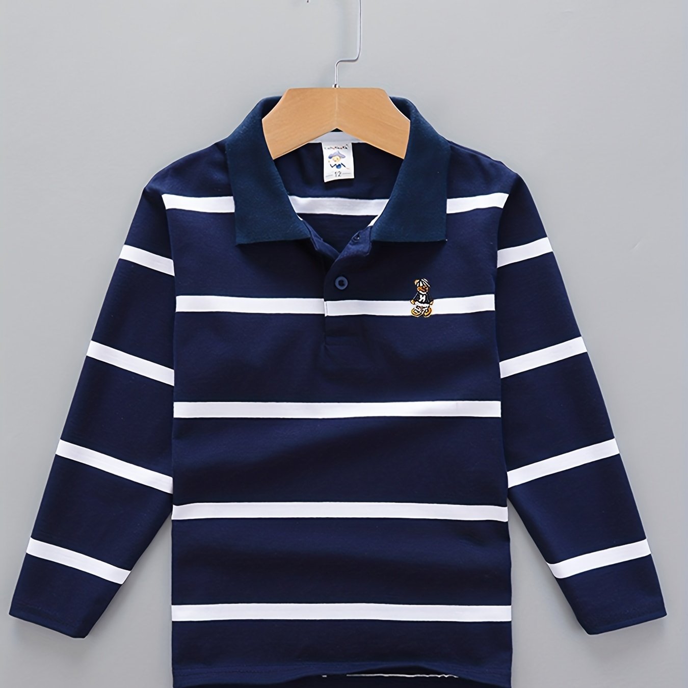 Boys' Casual Lapel Shirt Children's Top Long Sleeve T-Shirt Children's Clothing Comfortable Breathable - 𝐃𝐔𝐕𝐋𝐀𝐒𝐇𝐎𝐏
