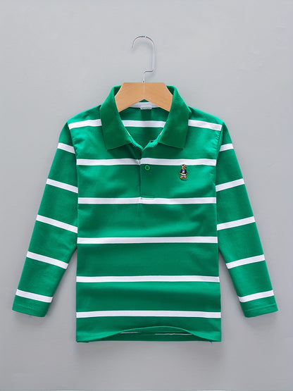 Boys' Casual Lapel Shirt Children's Top Long Sleeve T-Shirt Children's Clothing Comfortable Breathable - 𝐃𝐔𝐕𝐋𝐀𝐒𝐇𝐎𝐏