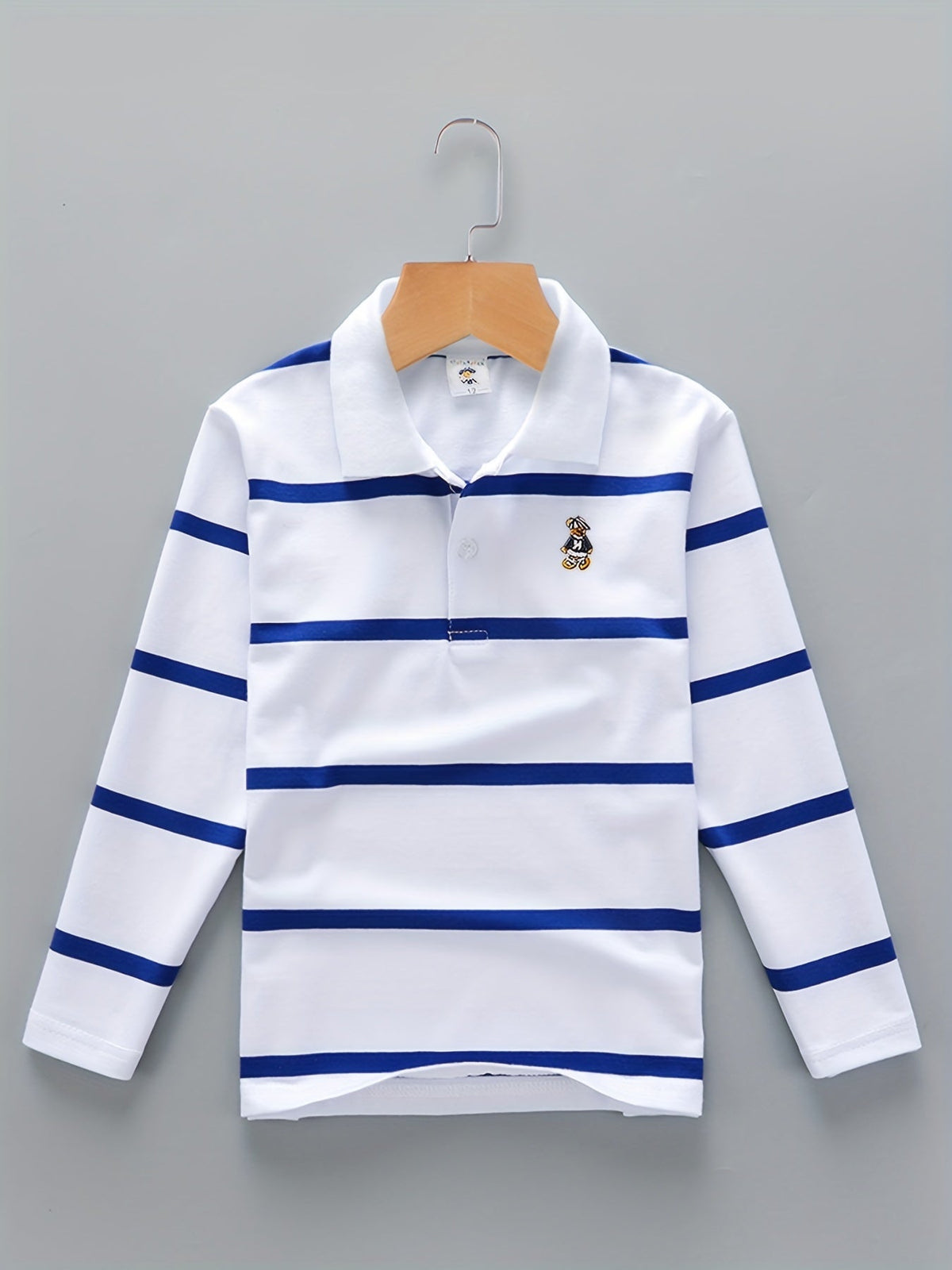 Boys' Casual Lapel Shirt Children's Top Long Sleeve T-Shirt Children's Clothing Comfortable Breathable - 𝐃𝐔𝐕𝐋𝐀𝐒𝐇𝐎𝐏