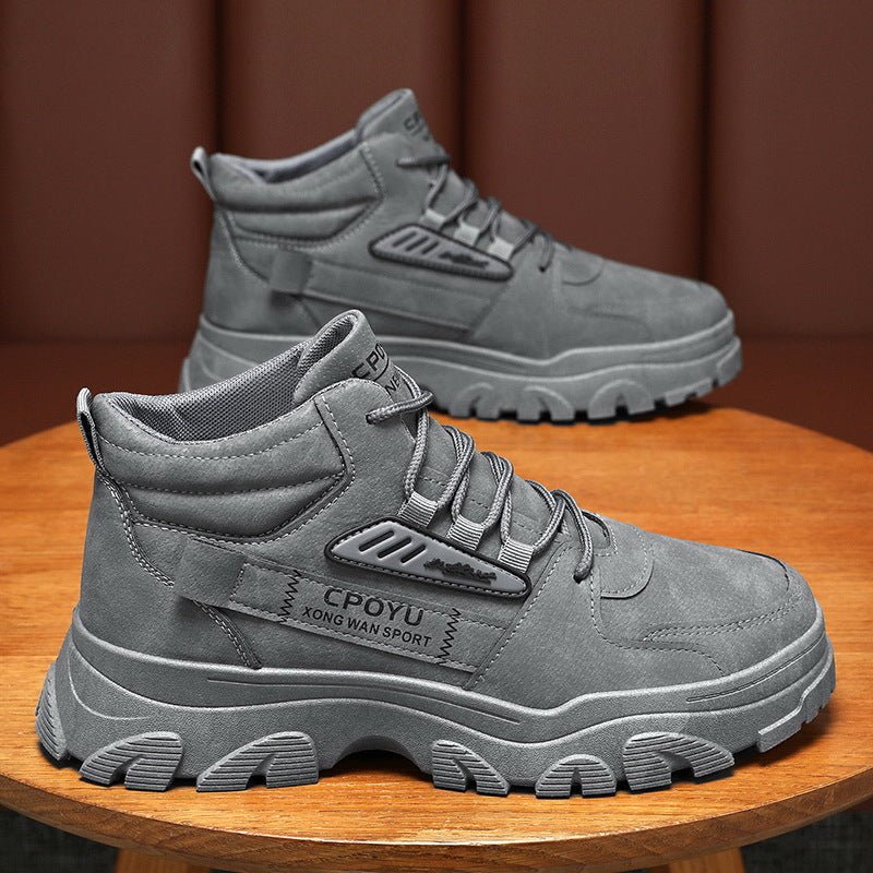 Breathable high top workwear shoes for men anti slip and wear - resistant sports and leisure safety shoes - 𝐝𝐮𝐯𝐥𝐚𝐬𝐡𝐨𝐩.𝐜𝐨𝐦