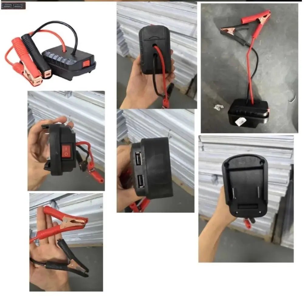 Car Lithium Battery Converter Charger Clip Auto Igniter Jump Starter For Makita Booster Cable Adapter Emergency Power DIY Tools - 𝐝𝐮𝐯𝐥𝐚𝐬𝐡𝐨𝐩.𝐜𝐨𝐦