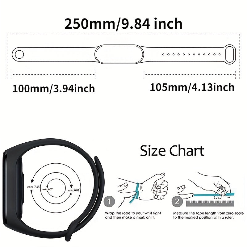 10 Pieces/pack Strap for Xiaomi Band 7 6 5 4 3 Silicone Bracelet for Mi Band