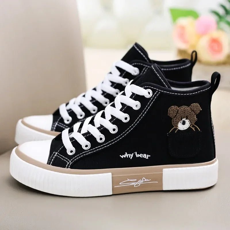 Cute Canvas Shoes Women Breathable Sneakers Brand Sport Shoes for Woman Casual Vulcanized Shoe Flats High Top Zapatos Mujer - 𝐃𝐔𝐕𝐋𝐀𝐒𝐇𝐎𝐏