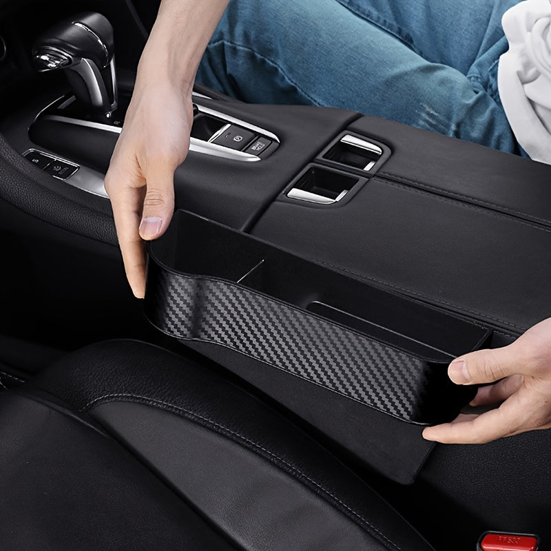 1 Stück Autositz-Lückenfüller-Organizer, multifunktionaler Autositz-Schlüsselhalter, Ablagefach mit Getränkehalter für Beifahrer- und Fahrersitzseite