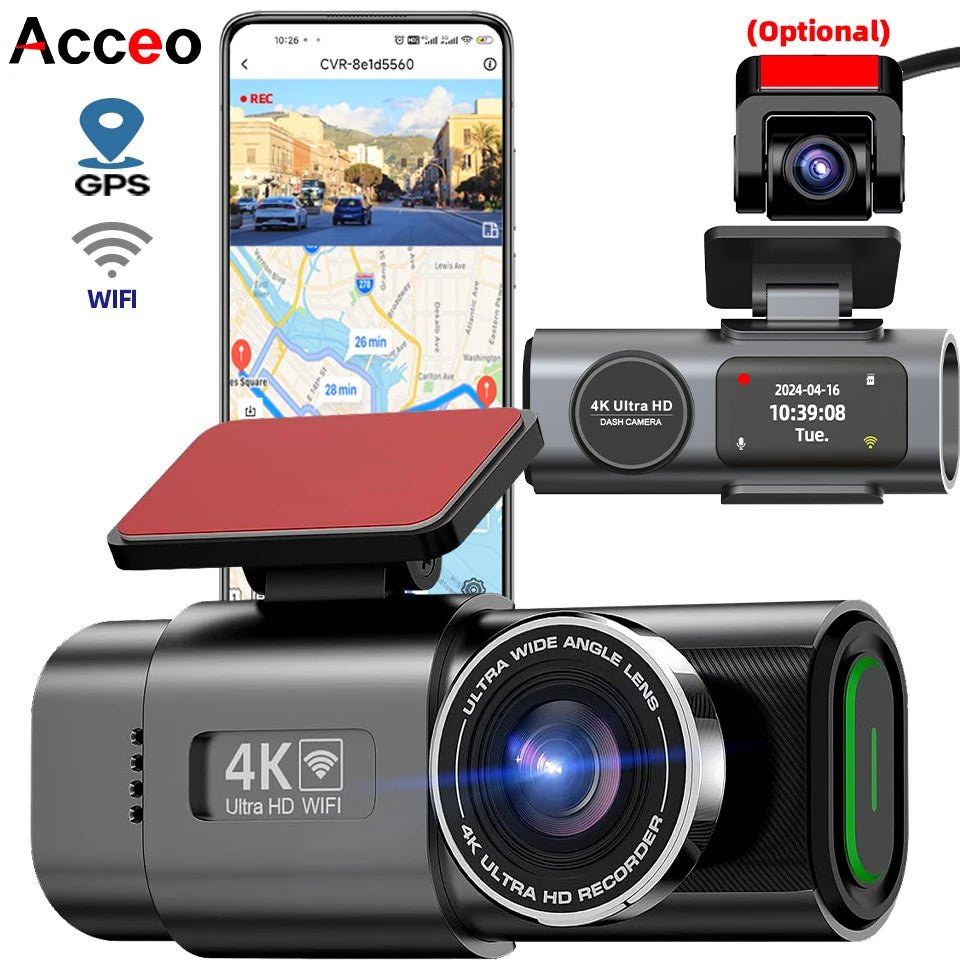 Dash Cam 4K UHD Recording Car Camera DVR Night Vision Video Recorder Built - In Wi - Fi Support GPS 24H Parking - 𝐝𝐮𝐯𝐥𝐚𝐬𝐡𝐨𝐩.𝐜𝐨𝐦