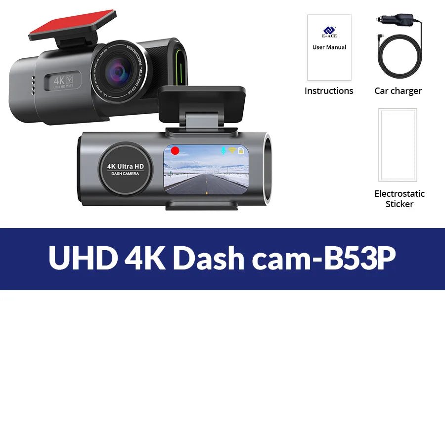 Dash Cam 4K UHD Recording Car Camera DVR Night Vision Video Recorder Built - In Wi - Fi Support GPS 24H Parking - 𝐝𝐮𝐯𝐥𝐚𝐬𝐡𝐨𝐩.𝐜𝐨𝐦