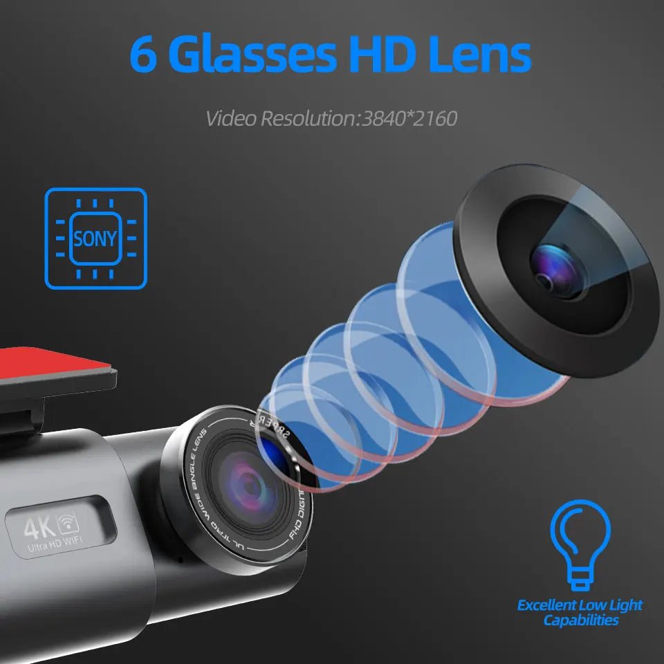 Dash Cam 4K UHD Recording Car Camera DVR Night Vision Video Recorder Built - In Wi - Fi Support GPS 24H Parking - 𝐝𝐮𝐯𝐥𝐚𝐬𝐡𝐨𝐩.𝐜𝐨𝐦