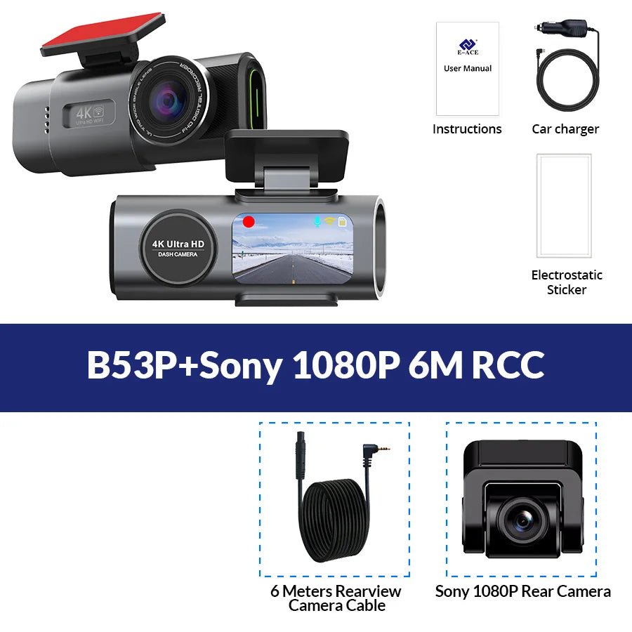 Dash Cam 4K UHD Recording Car Camera DVR Night Vision Video Recorder Built - In Wi - Fi Support GPS 24H Parking - 𝐝𝐮𝐯𝐥𝐚𝐬𝐡𝐨𝐩.𝐜𝐨𝐦